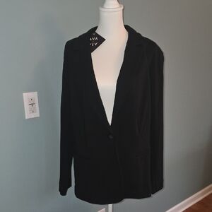 Ava & Viv Women's Black Single-Button Blazer
